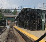 Arriving Chestnut Hill West in a light rain